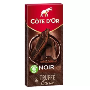 Tablette de chocolat fourré épais noir truffé cœur coulant 190g - COTE D'OR