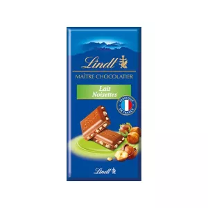 Tablette De Chocolat  Maître Chocolatier Lait Noisettes  100 G - LINDT