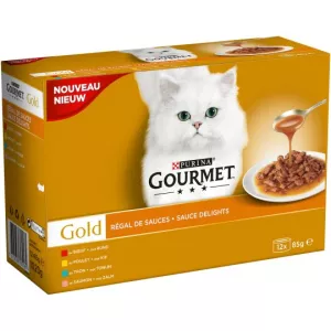 Pâtée pour chat adulte régal de sauces 12X85g - PURINA GOURMET