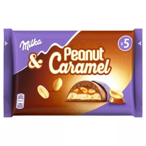 Barres chocolatées cacahuète & caramel x5 185g - MILKA