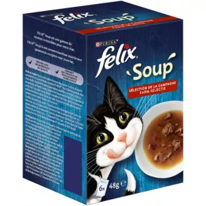 Soupe pour chat adulte 6x48g - PURINA FELIX
