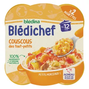 Prato de bebê de 12 meses de idade Blédichef Couscous - BLÉDINA