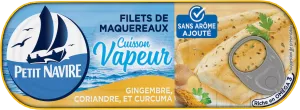 Filetti di Sgombro al Vapore, Zenzero, Coriandolo e Curcuma 110g - PETIT NAVIRE