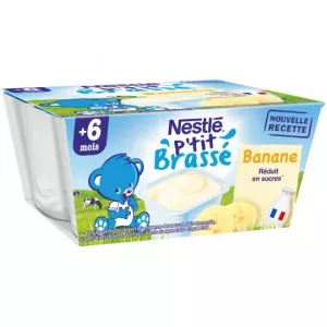 P'tit brassé banane dès 6 mois 4x100g - NESTLÉ