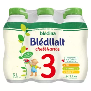 Lait liquide blédilait croissance 6x1L - BLÉDINA