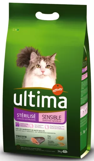 Croquetas para gatos esterilizados con trucha 3kg - ULTIMA