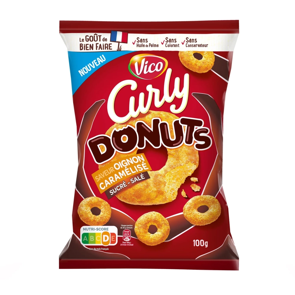 Chips Donuts Oignon Caramélisé 100g - CURLY