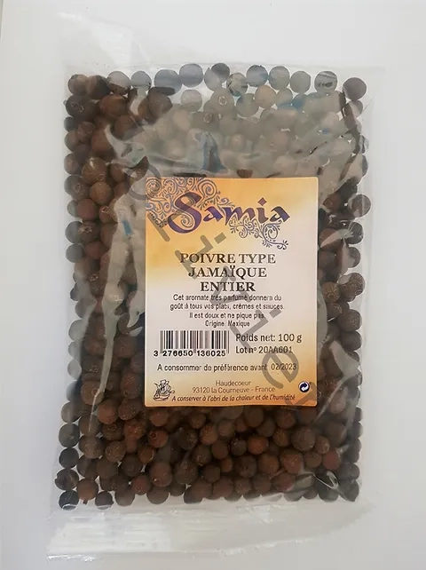 Poivre Type Jamaiq Ent 100g - SAMIA
