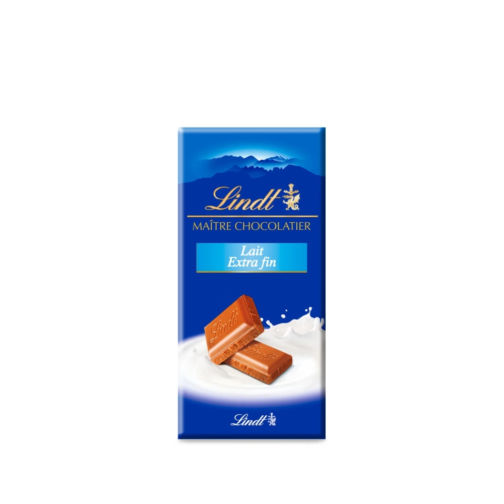 Tablette De Chocolat  Maître Chocolatier Lait Extra Fin  100 G - LINDT