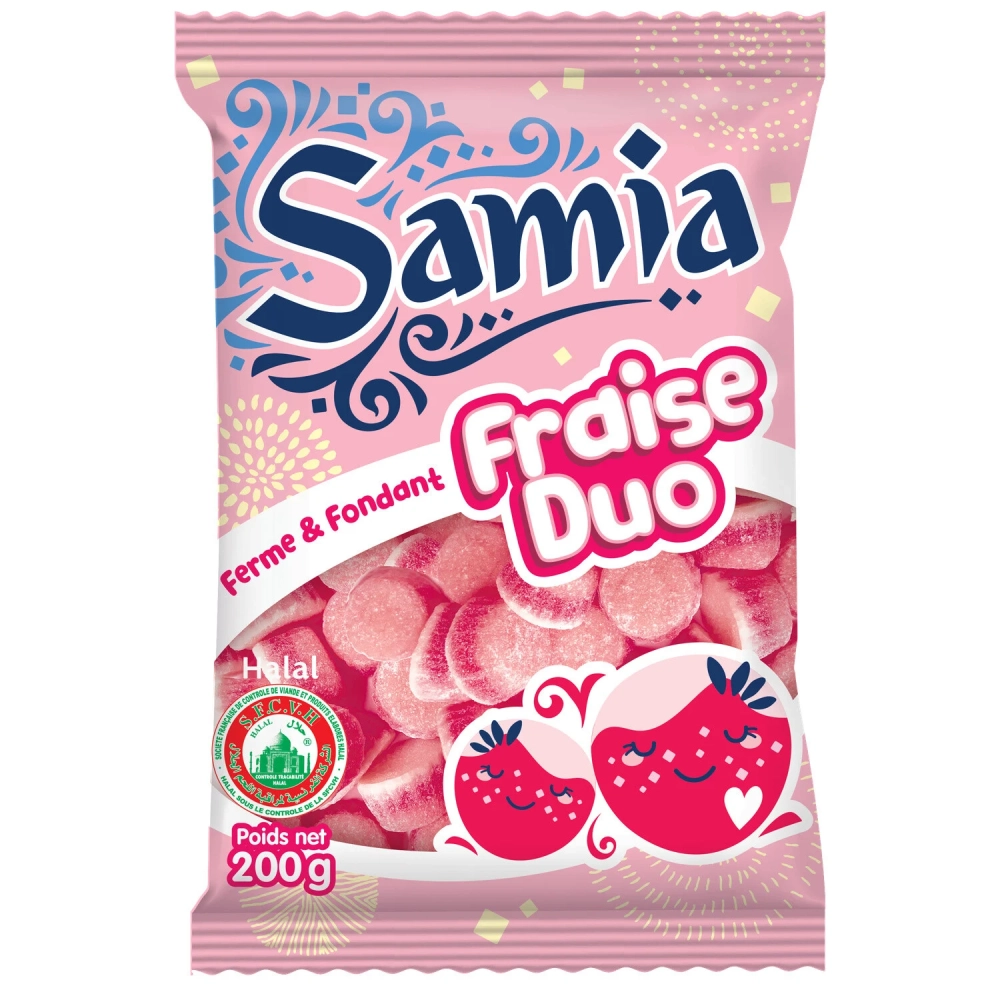 Bonbons  Fraise Duo 200g - SAMIA