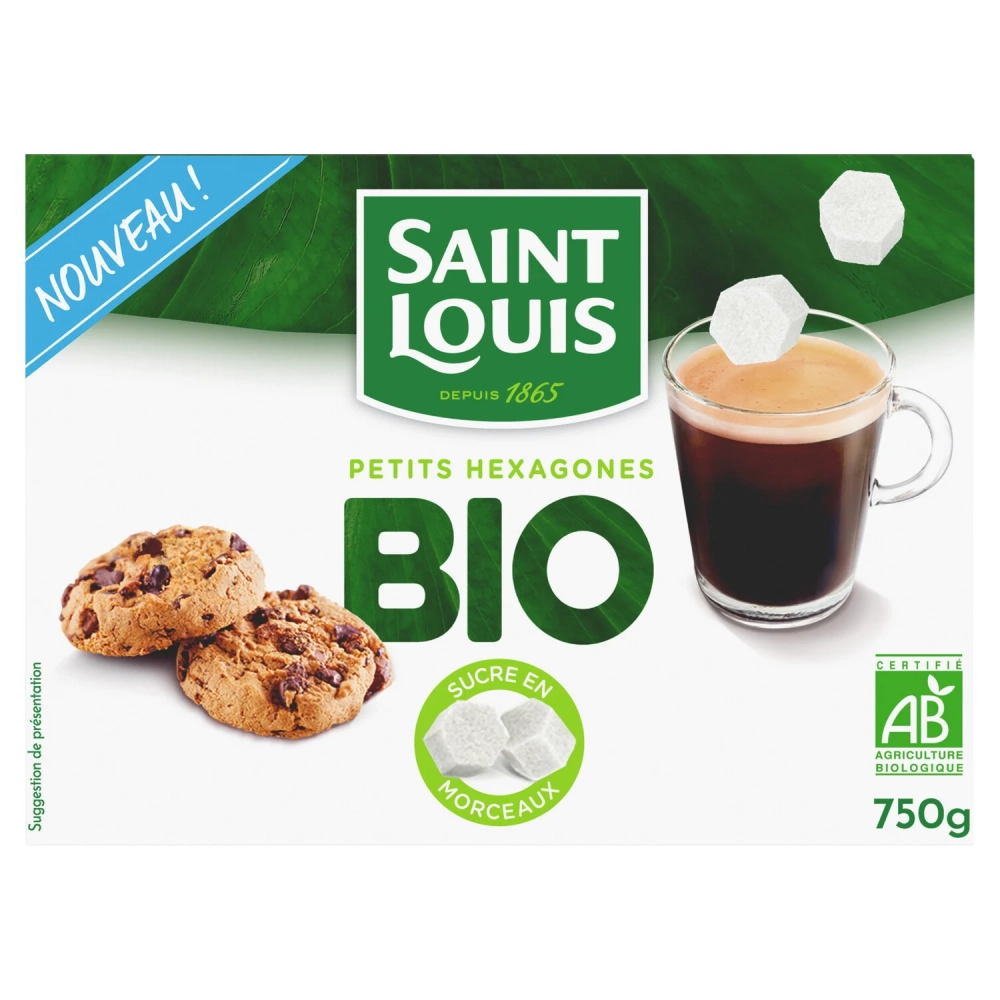Bio-Weißzucker, kleine Sechsecke, Bio, 75 g - SAINT LOUIS