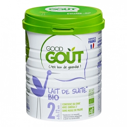 Lait de suite Bio 2ème âge 6 à 12mois 800g - GOOD GOUT